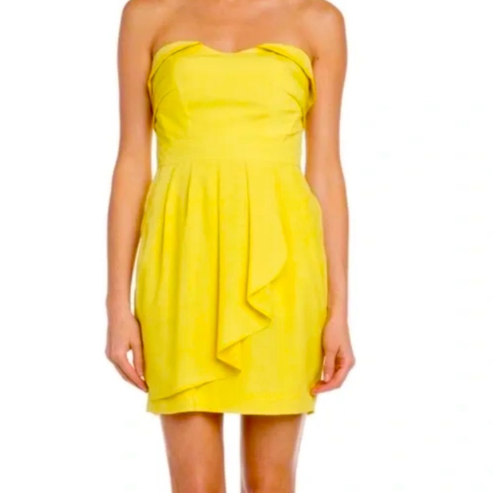 BCBGeneration Chiffon Strapless Dress